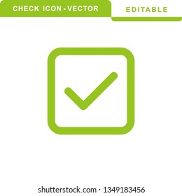 check icon vector. check mark icon. check list button icon -  Vector