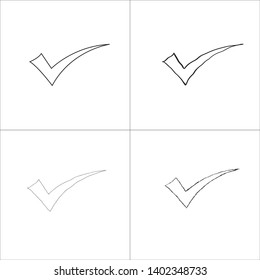 Check icon vector. check mark icon. check list button icon. Lineart style - Vector
