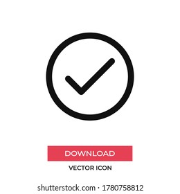 Check icon vector. Check mark sign