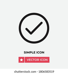 Check icon vector. Check mark sign