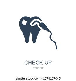 check up icon vector on white background, check up trendy filled icons from Dentist collection, check up vector illustration