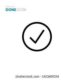 Check icon vector on white background