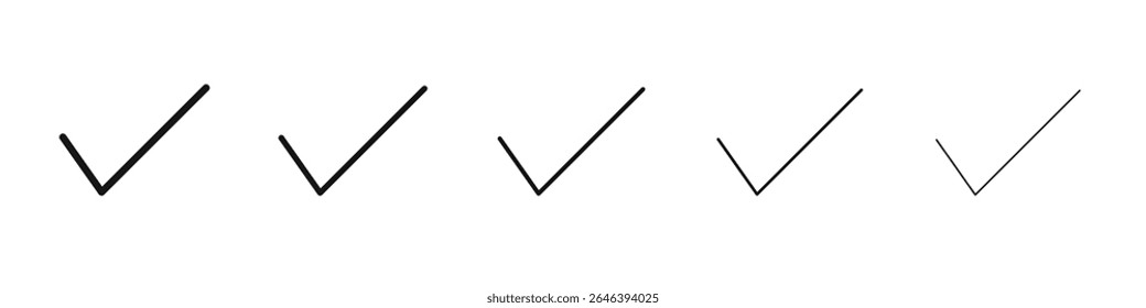 Ícone de verificação estrutura de tópicos vetor definir sinal de ilustração