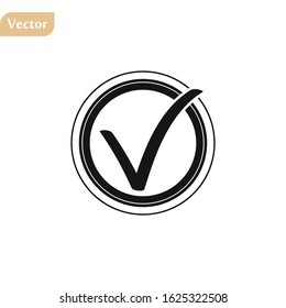 Check Icon Vector. Perfect Black pictogram illustration on white background. eps10
