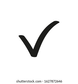 Check Icon Vector. Perfect Black pictogram illustration on white background.