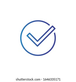 Compruebe Vector de iconos. Ilustración del pictograma negro perfecto sobre fondo blanco.