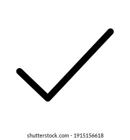 Überprüfen Sie den Vektorgrafik-Symbol. Perfekte Schwarze Piktogrammgrafik auf weißem Hintergrund.