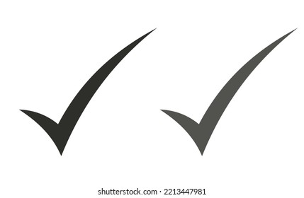 Check Icon Vector. Perfect Black pictogram illustration on white background.