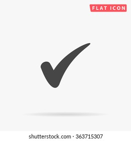 Check Icon Vector. Perfect Black pictogram illustration on white background.