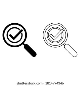 Comprobar conjunto de vectores de icono. colección de signos de ilustración del ciclo de vida. símbolo ok.