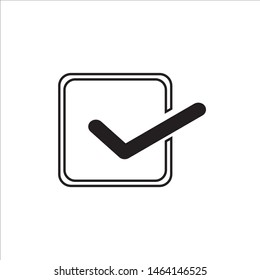 check icon vector sign. green, black
