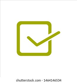 check icon vector sign. green, black