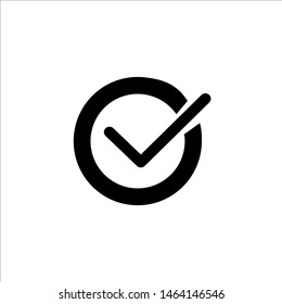 check icon vector sign. green, black