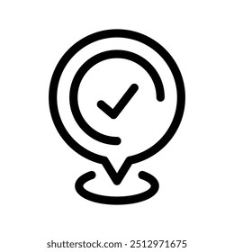 Ilustração de design de símbolo de vetor de ícone de check-in