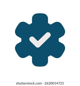 Verifique o vetor de ícone quanto à aprovação e à marca de conclusão da tarefa. Símbolo de verificação para interface de usuário e listas. Ícone Simples