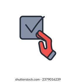 check icon. vector.Editable stroke.linear style sign for use web design,logo.Symbol illustration