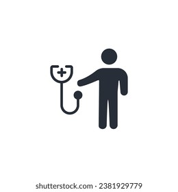 check up icon. vector.Editable stroke.linear style sign for use web design,logo.Symbol illustration.