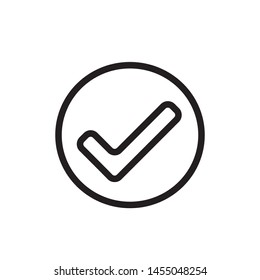 Check icon, yes icon approved vector illustration.