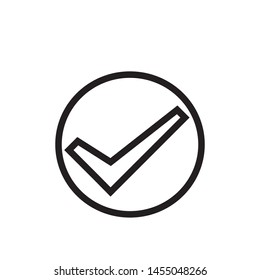 Check icon, yes icon approved vector illustration.
