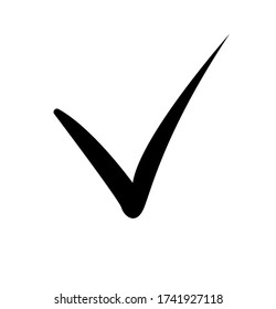 Check icon yes mark on white background. Stock vector illustration. 