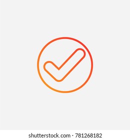 Check icon.gradient illustration isolated vector sign symbol