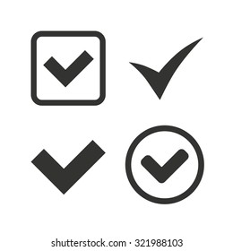 Check Icons Checkbox Confirm Circle Sign Stock Vector (Royalty Free ...