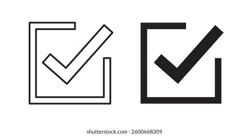 Check icons graphics set vectors