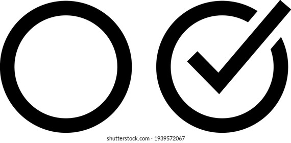 Überprüfen Sie Symbole einzeln auf Vektorgrafik.
