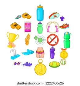 Check up icons set. Cartoon set of 25 check up vector icons for web isolated on white background