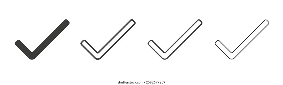 Check icons set vectors graphic designs