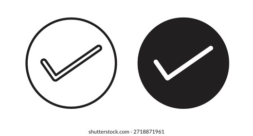 Verificar os vetores de sinais de ícones. adequado para web, app, infográfico, etc