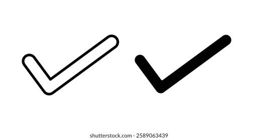 Check icons thin line illustrations designs