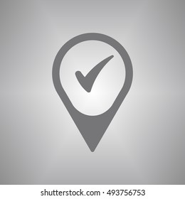 Check  icon,vector. Flat design.