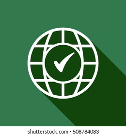 Check  icon,vector. Flat design.