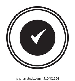 Check  icon,vector. Flat design.