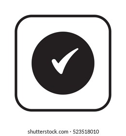 Check  icon,vector. Flat design.