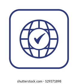 Check  icon,vector. Flat design.