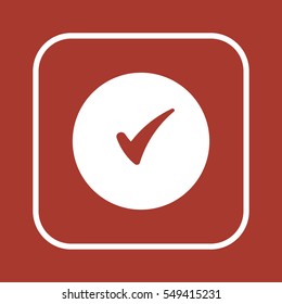 Check  icon,vector. Flat design.