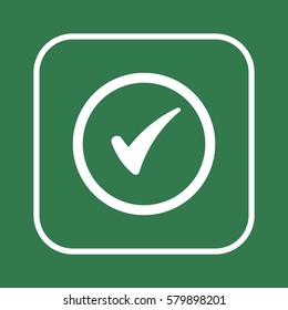 Check  icon,vector. Flat design.