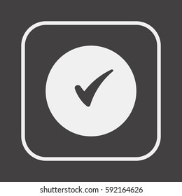 Check  icon,vector. Flat design.