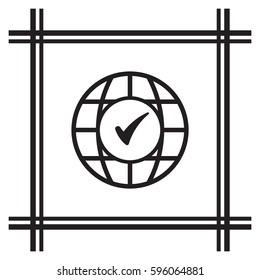 Check  icon,vector. Flat design.
