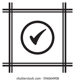 Check  icon,vector. Flat design.