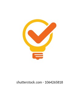 Check Idea Logo Icon Design