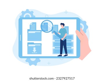 Check input data trending concept flat illustration