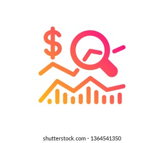 Check investment icon. Business audit sign. Check finance symbol. Classic flat style. Gradient check investment icon. Vector
