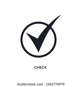 check isolated icon. simple element illustration from payment concept icons. check editable logo sign symbol design on white background. can be use for web and mobile
