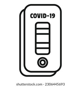 Check lab test icon outline vector. Corona virus. Doctor check