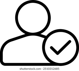 Icono de línea de verificación Ilustración Vector