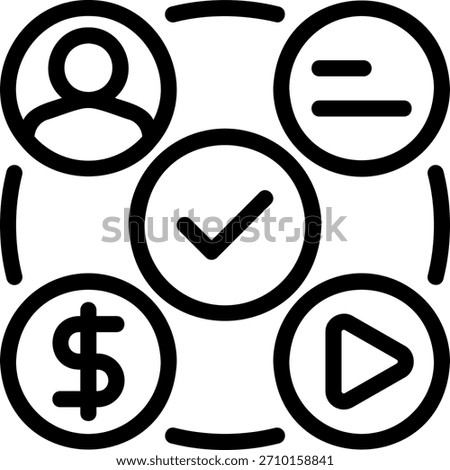 check line icon illustration vector