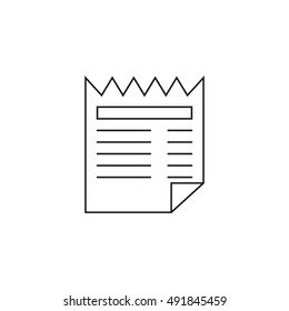 check  line icon, outline vector logo illustration, linear pictogram isolated on white